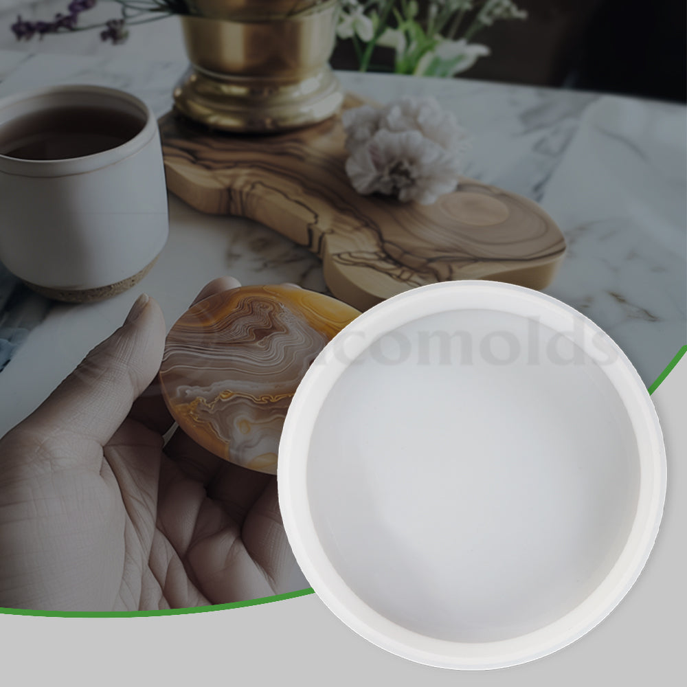 SILICOMOLDS - 4" X 20MM - ROUND COASTER MOLD - URP145-RM